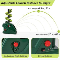 Furlihong 3819BH - Máquina portátil de pelotas de tenis - 5 ángulos ajustables, 2 niveles