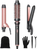 Wavytalk 3 in 1 Curling Wand Set, Multi Curl, Curling Iron Set with Heated Round Brush, Flat Iron Hair Straightener, 1 1/4 inch Curling Iron, Dual Voltage Hair Curler