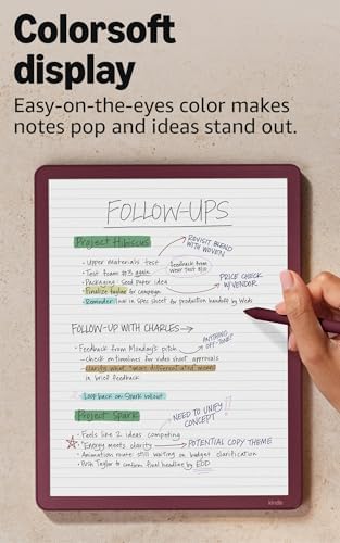 Amazon Kindle Scribe Colorsoft 64GB (newest model) — 11” paper-like color display with front light — One notebook to replace them all — Write in notebooks, docs, and books. Pen included - Graphite