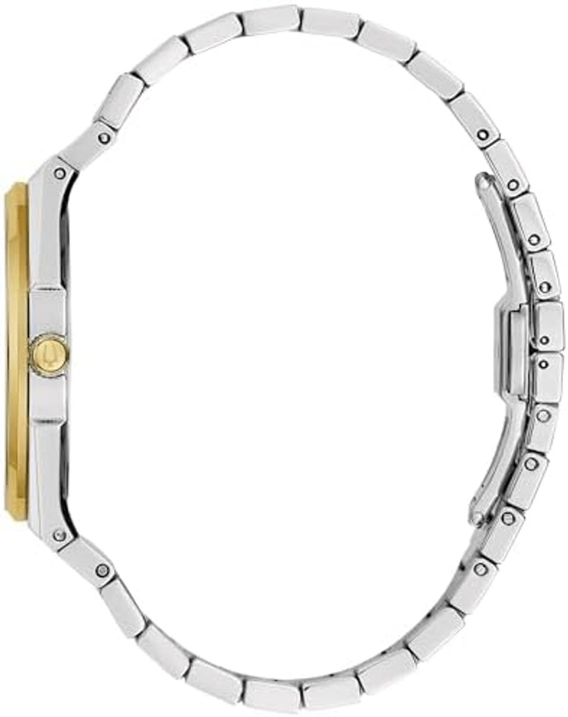 Bulova Mens Dress Classic Quartz Two Tone Stainless 39mm
