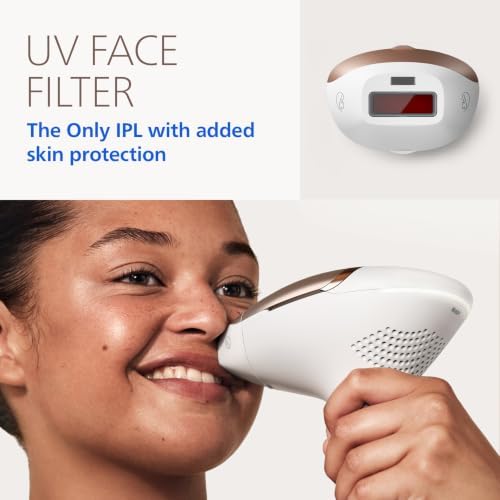 Philips Lumea 8000 Series IPL Hair Removal Device, Permanent Laser Hair Reduction for Women & Men, Easy and Comfortable Use at Home, SenseIQ, 3 Attachments for Body, Face, Intimate, BRI937/03