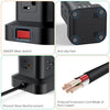 PD 20W USB C Surge Protector, Mini Power Strip Tower Travel 12 AC 4 USB Power Strip with USB Ports 10FT Overload Protection for Home Office