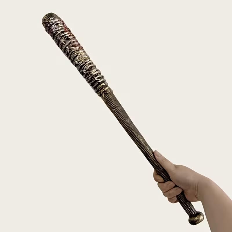 Boolavard Realistic Blood-Infused Baseball Bat with Scary Halloween Design - Durable Plastic & Foam, Perfect for Horror Parties