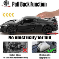 TOKAXI 1/36 Scale Chevrolet Corvette C8 Diecast Cars Models,Pull Back Vehicles Corvette C8 Toy Cars,Cars Gifts for Boys Girls