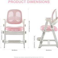 Ergonomic Kids' Study Chair, Height Adjustable Kids Desk Chair for Boys Girls,Comfortable for Teenagers Playing, Drawing, Ideal Gift for Children,Students（Pink）