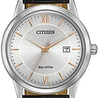 Ofertaza, CITIZEN Men's Classic Eco-Drive Leather Strap Watch, 3-Hand Date