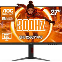 AOC 27 Inch Gaming Monitor QHD 320Hz Mini-LED HDR1000, White, Q27G4SLM/WS | 2560×1440 Computer Monitor, 0.3ms, HDR, DP 1.4, HDMI 2.0, Audio Out, Console Ready, 3-Year Zero-Bright-Dot