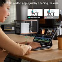 ESR iPad Pro 11 Inch Case with Keyboard (M5/M4, 2025/2024), iPad Pro 11(5th) Keyboard Case with Easy-Set Magnetic Stand, Portrait/Landscape Modes, Removable Protective Case, Rebound 360 Series, Black