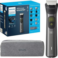 Philips Multigroom Series 9000 Recortadora 24 en 1 para Barba, Cabello y Cuerpo Kit de Aseo | Peine de Recorte de Precisión, Cuchillas de Acero Autoafilables, Tecnología BeardSense, Impermeable, El