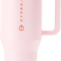 HydroJug Traveler 40oz, Insulated Tumbler with Handle & Straw, Pink Sand