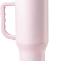 SANDJEST Light Pink 40oz Tumbler with Handle and Straw, Insulated Stainless Steel Travel Coffee Mug for Women Girls, Gif