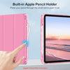 Fintie Slim Case for iPad (A16) 11th Generation 11 Inch (2025), iPad 10th Generation 10.9 Inch (2022) - Glittering Sparkly Shockproof Cover with Shiny Clear Back Shell & Pencil Holder, Pink