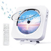 Bluetooth Portable Home CD Music Player with Remote Control, Timer, Built-in Speakers and LED Display - FM Radio Boombox (White)