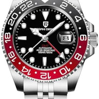 Pagani Design GMT Automatic Mechanical Men's Watch Rotating Ceramic Bezel Stainless Steel Watch with Date Function Men's Sport Watch