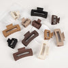 12 Pack Square Claw Clips, Large and Small Hair Claw Clips for Women Thick Thin Hair (Neutral)