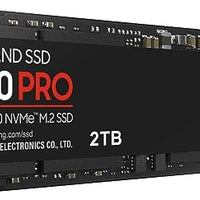 Samsung 990 PRO SSD 2TB NVMe M.2 PCIe Gen4, M.2 2280 Internal Solid State Hard Drive, Seq. Read Speeds Up to 7,450 MB/s for High End Computing, Gaming, and Heavy Duty Workstations, MZ-V9P2T0B/AM