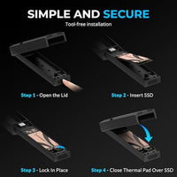SABRENT USB C NVMe Enclosure, Tool-Free M.2 SSD Case for 2230-2280, 10Gbps USB 3.2 Gen 2 Adapter