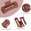 4.1 Inch Large Hair Clips 8 Pcs Square Claw Clips for Thick Hair Big Hair Claw Clips Acrylic Banana Jaw Clips Hair Accessories for Women and Girls -Basic