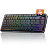 Redragon Wireless Mechanical Keyboard, Gasket RGB Gaming Keyboard with Screen & Knob, 3-Modes (Bluetooth/2.4G/Wired) 81 Custom Keys, Thick Pre-Lubed Linear Switch, Side Printed PBT Keycaps, K708GG-Pro