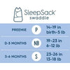 HALO 100% Cotton Sleepsack Swaddle, 3-Way Adjustable Wearable Blanket, TOG 1.5, Cream, Newborn, 0-3 Months