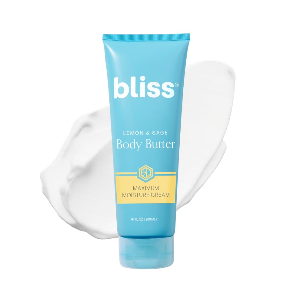Bliss Lemon and Sage Body Butter Moisturizer Cream - 6.7 Fl Oz - Non-Greasy