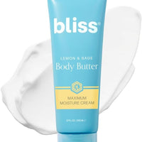 Bliss Mantequilla Corporal de Limón y Salvia - Aroma Icónico con Manteca de Karité y Aceite de Coco para Hidratación Máxima de Larga Duración - Loción Corporal para Piel Suave y Tersa - Vegana y Libre