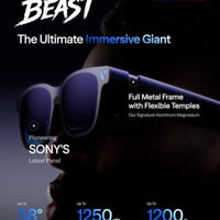 VITURE Beast XR/AR Glasses: Biggest. Boldest. Smartest. 174" 1200p, 58°FOV | with Sony Micro-OLED, 1250 nits, 120Hz, 9-level dimming, 3DoF, HARMAN AudioEFX, for iPhone 15 & Later, Android, Mac/PC