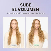Wavytalk Power Wave - Engarzador de pelo, rizador, diseño de ventilación para menos daños, iónico reduce el encrespamiento, ondulado sin esfuerzo, plancha de doble voltaje, rosa