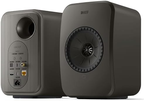 KEF LSX II LT Wireless HiFi Speakers (Graphite Grey, Pair)
