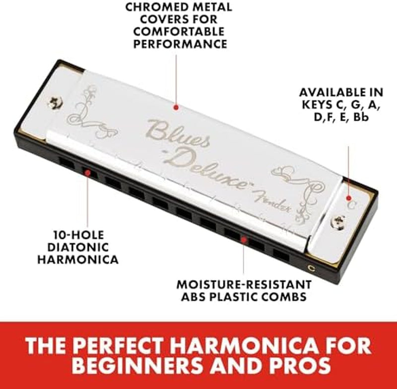 Fender Blues Deluxe Harmonica, Guitar Accessories, Key of C