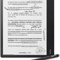 Kobo Elipsa 2E | eReader | 10.3” Glare-Free Touchscreen with ComfortLight PRO | Includes Kobo Stylus 2 | Adjustable Brightness | Wi-Fi | Carta E Ink Technology | 32GB of Storage