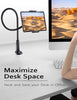 Tryone Gooseneck Tablet Holder Stand for Bed Adjustable Flexible Arm Tablets Mount Clamp on Table Compatible with iPad Air Mini | Galaxy Tabs | Kindle Fire | Switch or Other 4.7-10.5