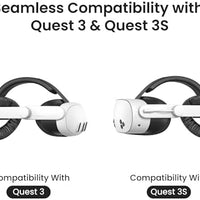 KIWI design K4 Boost Battery Head Strap for Meta Oculus Quest 3/3S, Adjustable VR Headband Accessories with Dual Charge, Extend Playtime & Reduce Facial Stress for Kids and Adults