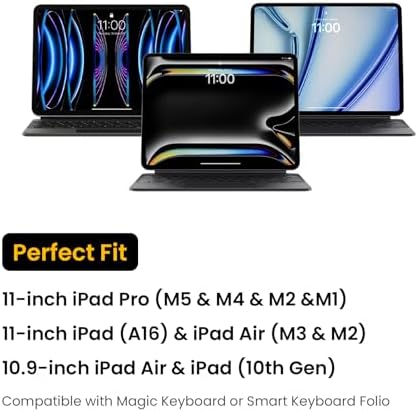 tomtoc 360 Protective Puffy Tablet Sleeve for 2026 11-inch iPad Air M4/M3, iPad Pro 2025 (M5/M4), iPad (A16) with Magic Keyboard/Smart Keyboard Folio, Quilted Soft Puffer iPad Case Bag