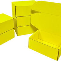 50 Pack 4.3x3.1x2 in Lemon Yellow Mini Shipping Boxes