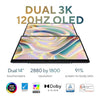 ASUS Zenbook DUO Laptop, Dual 14” OLED 3K 120Hz Touch Display, Intel Evo Certified, Intel Core Ultra 7 255H, Intel Arc Graphics, 32GB RAM, 1TB SSD, Windows 11, Inkwell Gray, UX8406CA-DS79T