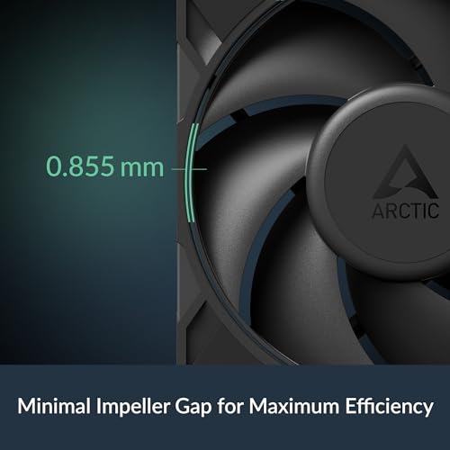 ARCTIC P12 Pro PST - 5 Pack - Powerful Premium Fan, 120 mm PWM Fan with Y-Cable Splitter, 600-3000 RPM, 0 RPM <5% PWM, Fluid Dynamic Bearing, 4-Pin - Black