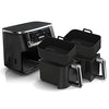 2Pcs Air Fryer Silicone Liners Rectangular for Ninja Foodi Dual DZ201 8QT/DZ090 6QT, MMH Reusable Non Stick Airfryer Dual Basket Accessories for Chefman 6QT/Instant Vortex Plus XL 8QT, Black