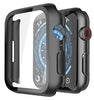 Misxi 2 Pack Hard PC Case with Tempered Glass Screen Protector Compatible with Apple Watch Series 9 (2023) Series 8 Series 7 41mm, Ultra-Thin Scratch Resistant Cover for iWatch S9/S8/S7, Black
