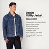 Amazon Essentials Men's Rigid Denim Relaxed-Fit Utility Jacket