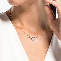 Ofertaza, Swarovski Infinity Heart Jewelry Collection, Rose Gold & Rhodium Tone Finish, Clear Crystals