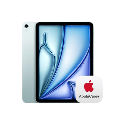 Apple iPad Air 11-inch with M3 chip Built for Apple Intelligence, Liquid Retina Display, 256GB, 12MP Front/Back Camera, Wi-Fi 6E, Touch ID, All-Day Battery Life — Blue with AppleCare+ (2 Years)