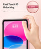MoKo Case for New iPad (A16) 11th Generation 2025/ 10th Generation 2022, iPad 11 inch/ 10.9 inch Case with Soft TPU Translucent Frosted Back Cover, Auto Wake/Sleep, Support Touch ID, Watermelon