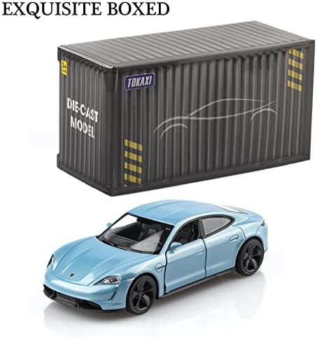 TOKAXI 1/36 Scale Porsche Taycan Turbo Diecast Car Models,Pull Back Vehicles Toy Cars,Cars Gifts for Boys Girls