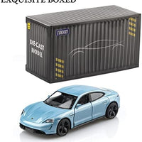 TOKAXI 1/36 Scale Porsche Taycan Turbo Diecast Car Models,Pull Back Vehicles Toy Cars,Cars Gifts for Boys Girls