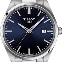 Tissot PR 100 40mm, Swiss Quartz Watch for Men, Stainless Steal Case, Blue Dial, T1504101104100
