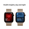 Apple Watch Series 10 [GPS + Cellular 42mm case] Smartwatch with Gold Titanium Case with Gold Milanese Loop. Fitness Tracker, ECG App, Always-On Retina Display, Carbon Neutral