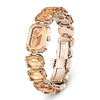 Swarovski Watch, Octagon Cut Crystal Bracelet Band, Brown, Champagne Gold-Tone Finish