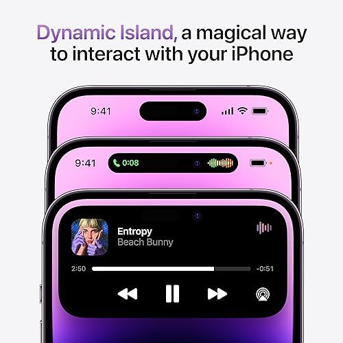 Apple iPhone 14 Pro, 256GB, Space Black - Unlocked (Renewed)