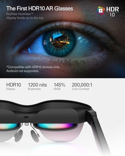 RayNeo Air 4 Pro - Lentes AR/XR (201" HDR10, 120Hz, 3D)